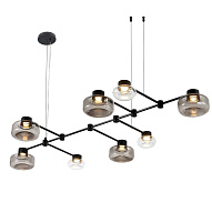 SL6005.403.08 Светильник подвесной ST-Luce Черный/Дымчатый, Прозрачный LED 8*3W 3000K ВАЛЛО 500_191_2953540